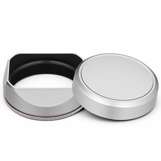Haoge 43mm Metal Square Lens Hood for Voigtlander ULTRON 27mm F2 Aspherical Fujifilm X-mount Lens,COLOR-SKOPAR 18mm f/2.8 Aspherical X-mount Lens