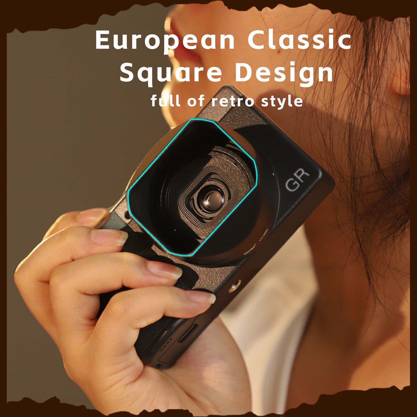 Haoge Metal Square Lens Hoods for RICOH GRIV GR4 Camera Accessories LH-GR4