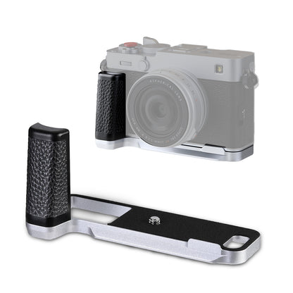 Haoge Handle HandGrip for Fujifilm X-E5 Camera Body L-Shape Grip Bracket HG-FUXE5N-S Silver With Arca-Swiss standard Plate