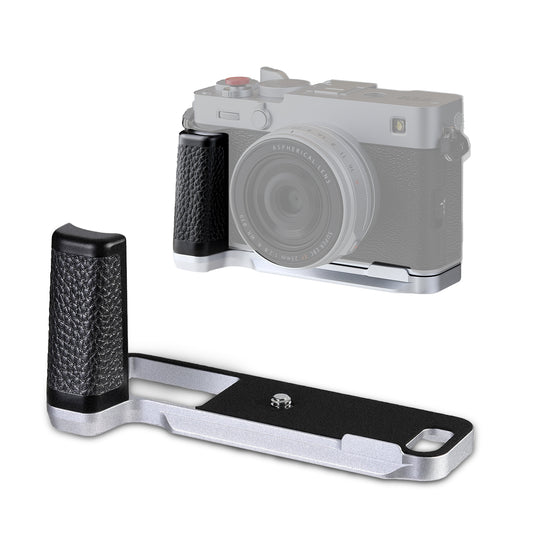 Haoge Handle HandGrip for Fujifilm X-E5 Camera Body L-Shape Grip Bracket HG-FUXE5N-S Silver With Arca-Swiss standard Plate