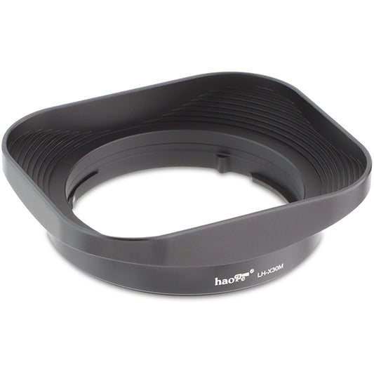 Haoge LH-X30M Lens Hood for Fujifilm Fuji XF 30mm F2.8 R LM WR Macro Lense Metal Square Bayonet Hood