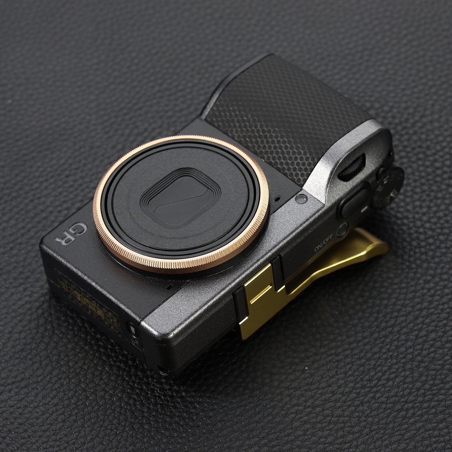 Haoge RRC-GR4-Rose gold Metal Decorate Ring Cap for RICOH GR IV Camera replaces GN-3