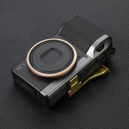 Haoge RRC-GR4-Rose gold Metal Decorate Ring Cap for RICOH GR IV Camera replaces GN-3