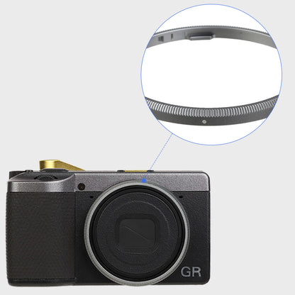 Haoge RRC-GR4-Grey Metal Decorate Ring Cap for RICOH GR IV Camera replaces GN-3