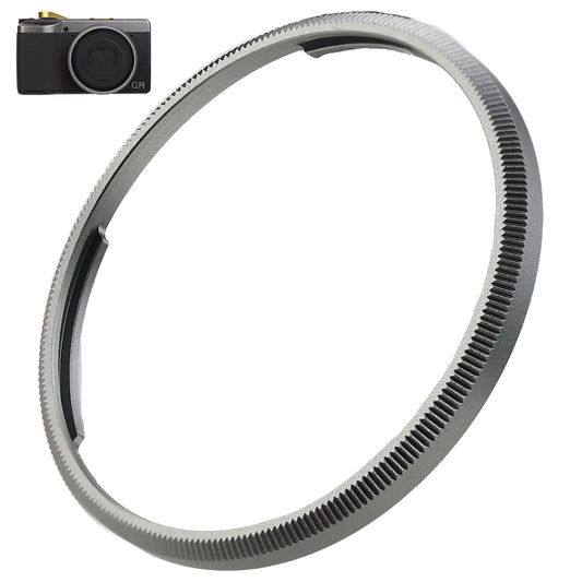 Haoge RRC-GR4-Grey Metal Decorate Ring Cap for RICOH GR IV Camera replaces GN-3