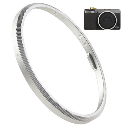 Haoge RRC-GR4-Sliver Metal Decorate Ring Cap for RICOH GR IV Camera replaces GN-3