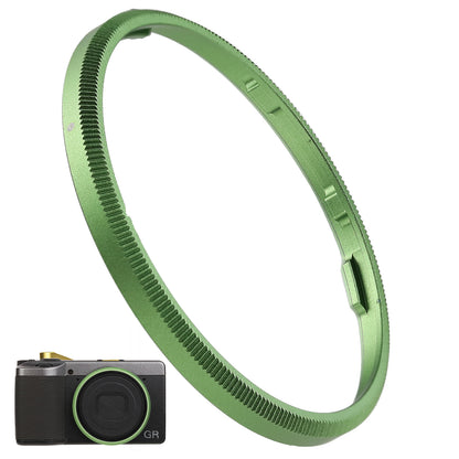 Haoge RRC-GR4-Green Metal Decorate Ring Cap for RICOH GR IV GR4 Camera replaces GN-3
