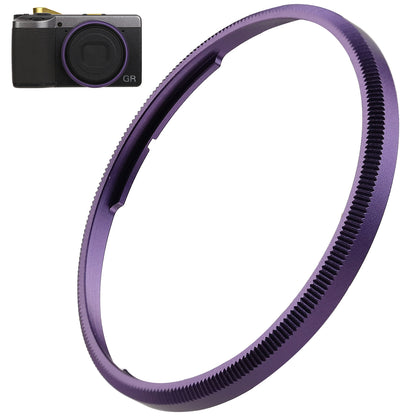 Haoge RRC-GR4-Violet Metal Decorate Ring Cap for RICOH GR IV Camera replaces GN-3