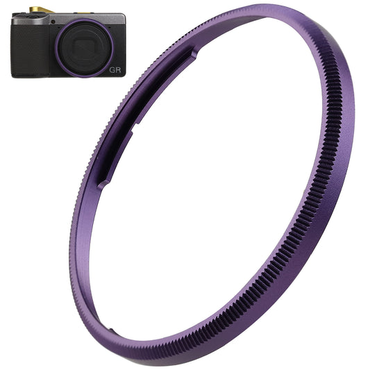 Haoge RRC-GR4-Violet Metal Decorate Ring Cap for RICOH GR IV Camera replaces GN-3