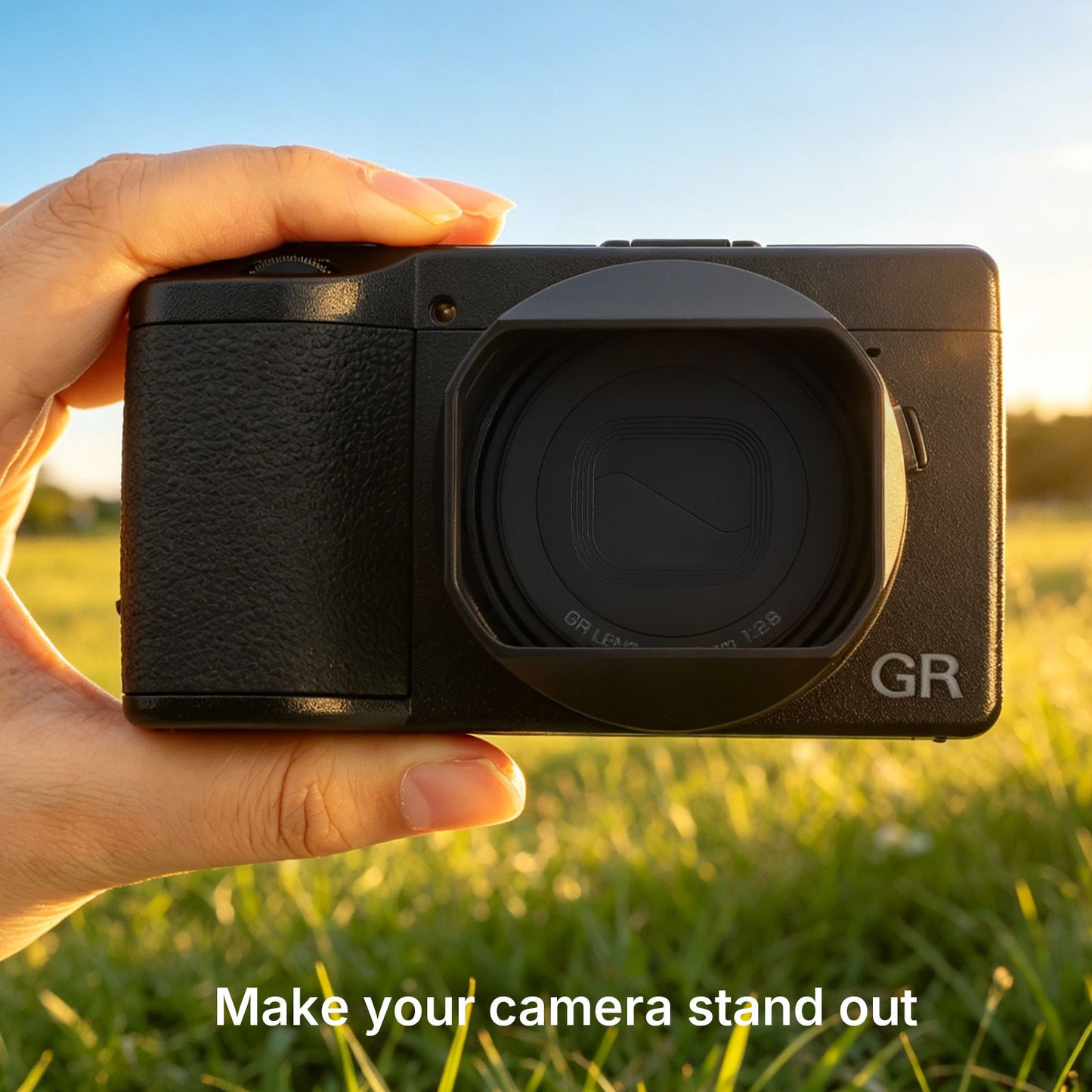 Haoge New Version Metal Square Lens Hoods for RICOH GR4 GR IV HDF GR IV Monochrome Camera Accessories Locking installation design LH-GR4NLo