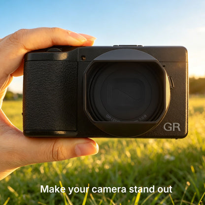 Haoge New Version Metal Square Lens Hoods for RICOH GR4 GR IV HDF GR IV Monochrome Camera Accessories Locking installation design LH-GR4NLo