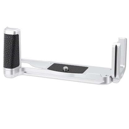Haoge Camera Bracket Holder Hand Grip for OM SYSTEM OM-3 Camera fit Arca Swiss Kirk RRS Benro Quick Release Plate Silver HG-OM3-S