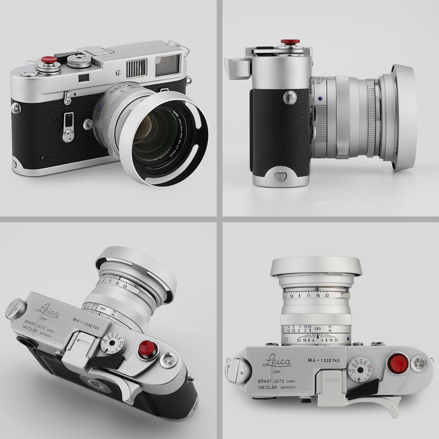 Haoge LH-ZV05W Runde Metall-Gegenlichtblende für Carl Zeiss Biogon T* 2/35 35 mm f/2 ZM, Biogon T* 2.8/35 35 mm f/2.8 ZM, Planar T* 2/50 50 mm f/2 ZM; Voigtländer NOKTON CLASSIC 35 mm f/1.4 I &amp; II VM, 40 mm f/1.4 VM, 50 mm f/1.5 Aspherical II VM