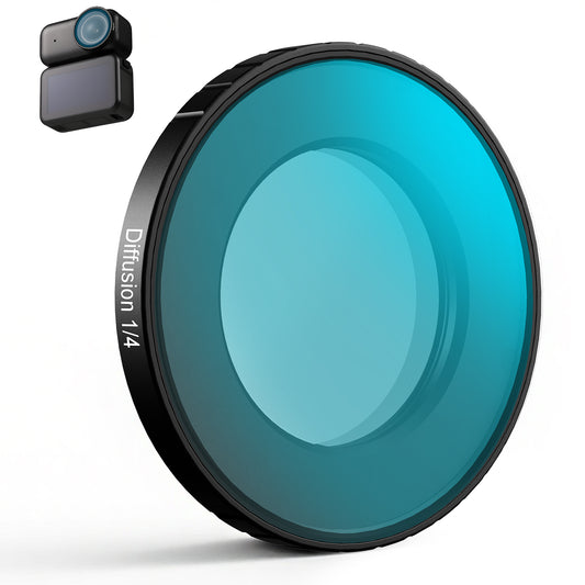 Haoge Black Diffusion 1/4 Filter for DJI Osmo Nano,Dreamy Cinematic Mist Lens Filter Multi Coated HD Optical Glass Filter,Ultra Slim Aluminum Frame,Perfect for Portrait Photography,Selfies Personal Vlogs