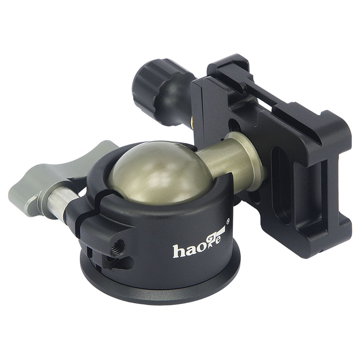 Haoge BH-45 Low Profile Ballhead Tripod Ball Head with Arca-Compatible Screw-Knob Quick Release Clamp and Plate for Tripod Monopod Slider DSLR Camera Camcorder Max Loading 8kg 17.6lb