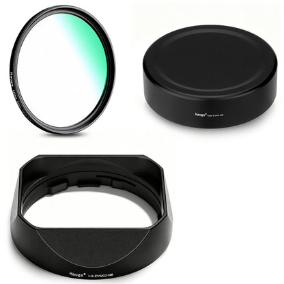 Haoge New Square Metal Lens Hood for Voigtlander NOKTON Classic 35mm F1.4 I/II VM,NOKTON Classic 40mm F1.4 VM,NOKTON 50mm F1.5 Aspherical II VM,NOKTON 28mm F1.5 Aspherical I/II VM Lens