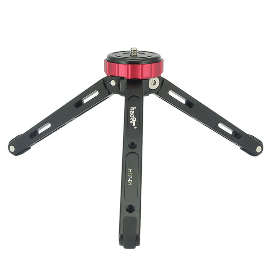 Haoge HTP-01 Table Top Tabletop Tripod Desktop Stand with 1/4 Screw Mount and Function Leg Design for DSLR Camcorder Digital Camera Low Angle Shot Macro Photography Max load 6.8kg 15lb