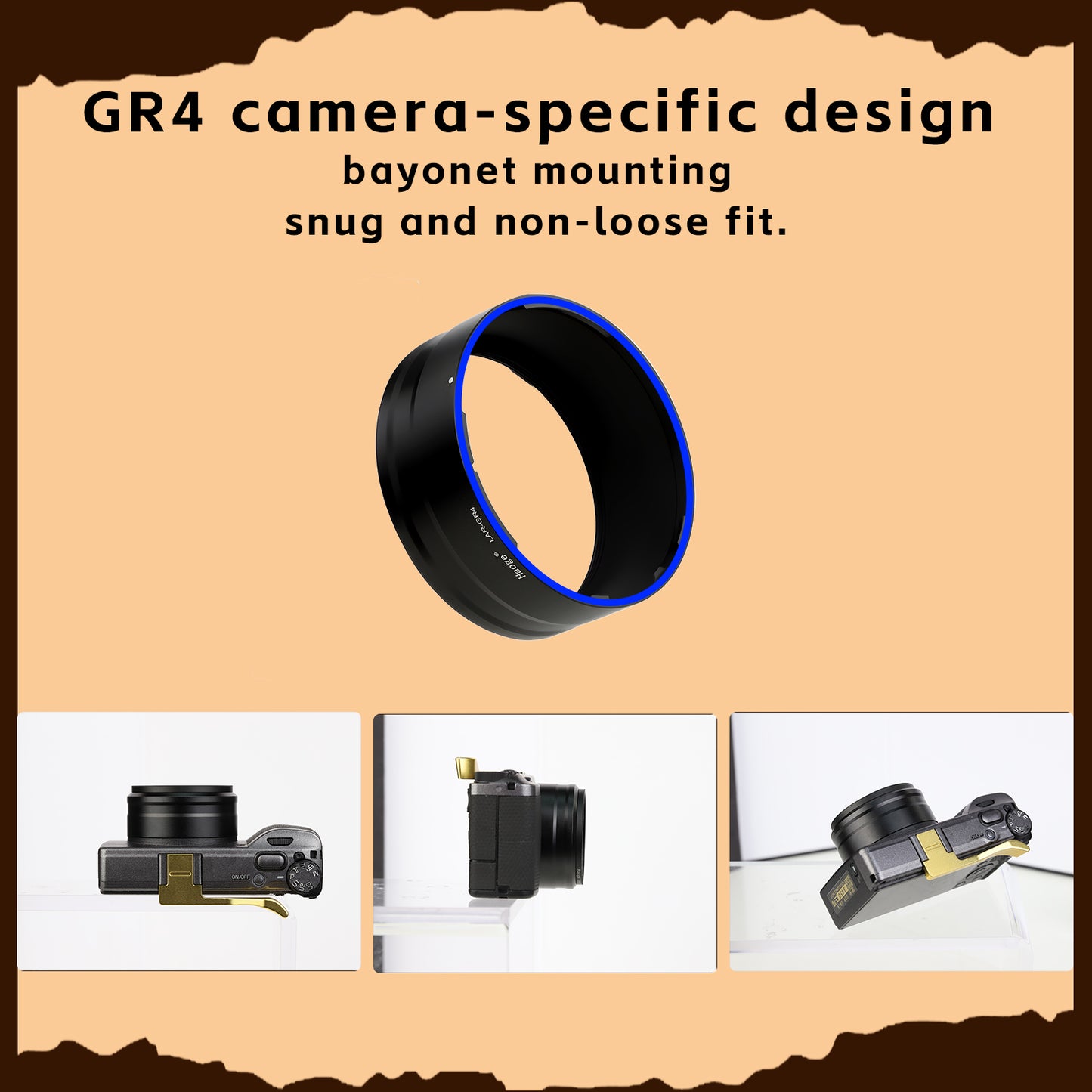 Haoge LAR-GR4 Lens Filter Adapter Ring for RICOH GR IV GRIV GR4 Digital Compact Camera for GW-4 Wide Conversion Lens replaces GA-3