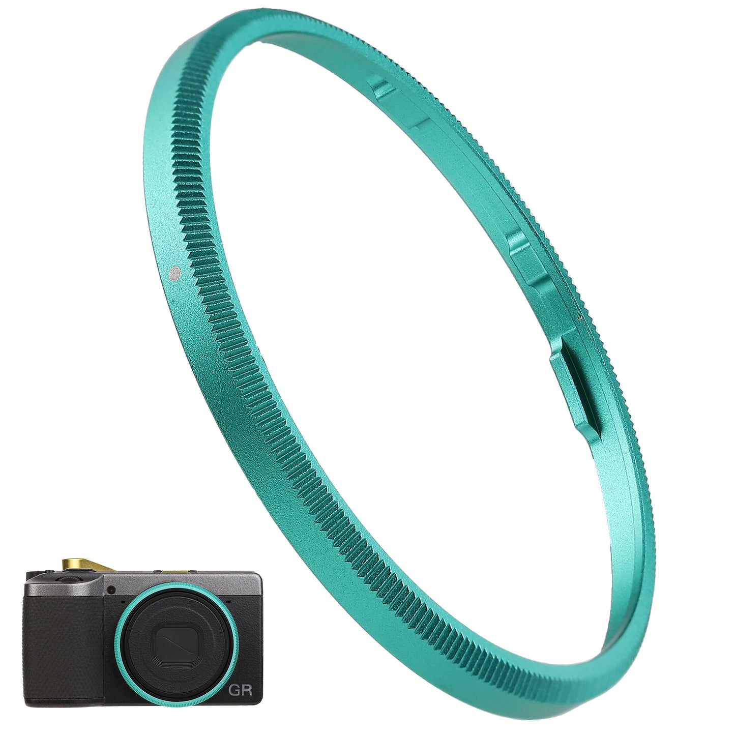 Haoge RRC-GR4-Grass Green Metal Decorate Ring Cap for RICOH GR IV Camera replaces GN-3