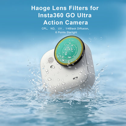 Haoge ND Filter Kit for Insta360 GO Ultra, ND8 ND16 ND32,ND64,4 Pack Light Reduction Exposure Control Optical Glass Filters with Multi-Layer Coating
