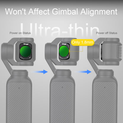Haoge Magnetic Filter Set for DJI Osmo Pocket 3,Includes 1/4 Black Diffusion,Light Pullution Reduction Filter,Variable ND 2-32,and LCD Screen Protector,Multi-Coated HD Optical Glass