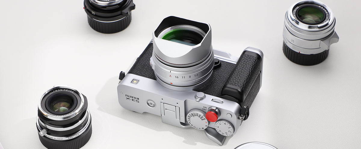 Haoge Squaret Metal Lens Hood  for Fujifilm XF23mm F2.8 on XE5 Cemera Body kit & Fujinon XF27mmF2.8 R WR Lense ,With Metal Cap,39mm Screw-in Hood Silver