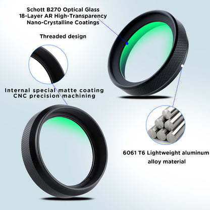 Haoge LUV-X54B メタルレンズフード MC UVカット マルチコート 紫外線レンズフィルター付き Fujifilm Fuji X100Vカメラ用 ブラック