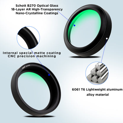 Haoge MC UV Camera Lens Protection Filter for Fujifilm X100VI Fuji X100V Camera with integrated adapter ring Black LUV-XVIB