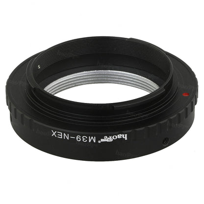 Haoge Lens Mount Adapter for 39mm M39 Mount Lens to Sony E-mount NEX Camera such as NEX-3, NEX-5, NEX-5N, NEX-7, NEX-7N, NEX-C3, NEX-F3, a6300, a6000, a5000, a3500, a3000, NEX-VG10, VG20 Aluminum