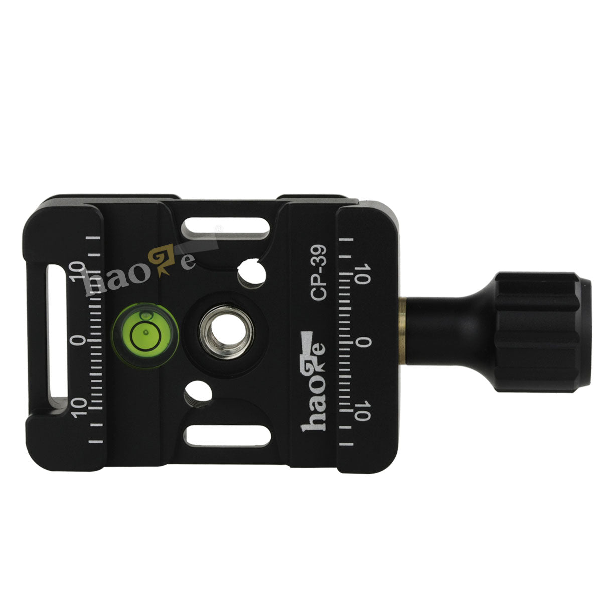 Haoge CP-39 Screw Knob Quick Release Clamp Adapter with Hand Strap Bosses Boss Slot fit RRS Sunwayfoto Kirk Benro Arca Swiss Tripod or Monopod Head on Canon Nikon Sony Pentax Olympus Fujifilm Camera