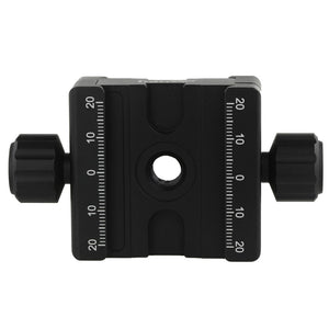 Haoge CP-50BII 50mm Subtend Double Dual Quick Release Clamp for Arca Swiss RRS Benro Rail Plate Nodal Slide
