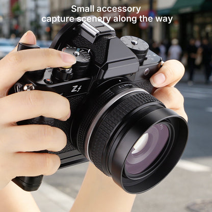 Haoge Metal Lens Hood for Fujifilm Fuji XC 15-45mm f/3.5-5.6 OIS PZ Lens, Compatible with 52mm UV Filters and 52mm Lens Cap