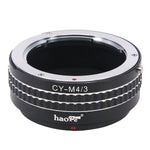 Load image into Gallery viewer, Haoge Manual Lens Mount Adapter for Contax / Yashica C/Y CY mount Lens to Olympus and Panasonic Micro Four Thirds MFT M4/3 M43 Mount Camera
