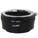 Load image into Gallery viewer, Haoge Lens Mount Adapter for Pentax K PK Mount Lens to Sony E-mount NEX Camera such as NEX-3, NEX-5, NEX-5N, NEX-7, NEX-7N, NEX-C3, NEX-F3, a6300, a6000, a5000, a3500, a3000, NEX-VG10, VG20
