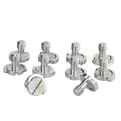 Haoge 1/4"-20 D-Ring Stainless Steel Mounting Fixing Screw for Camera Tripod Monopod Quick Release Plate