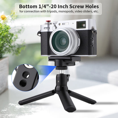 Haoge Lightweight Arca QR Clamp 1/4 Inch Hole QD Port for Magpul QD Sling,Compatible with Arca Standard Camera L Bracket Quick Release Plates CP-29QD