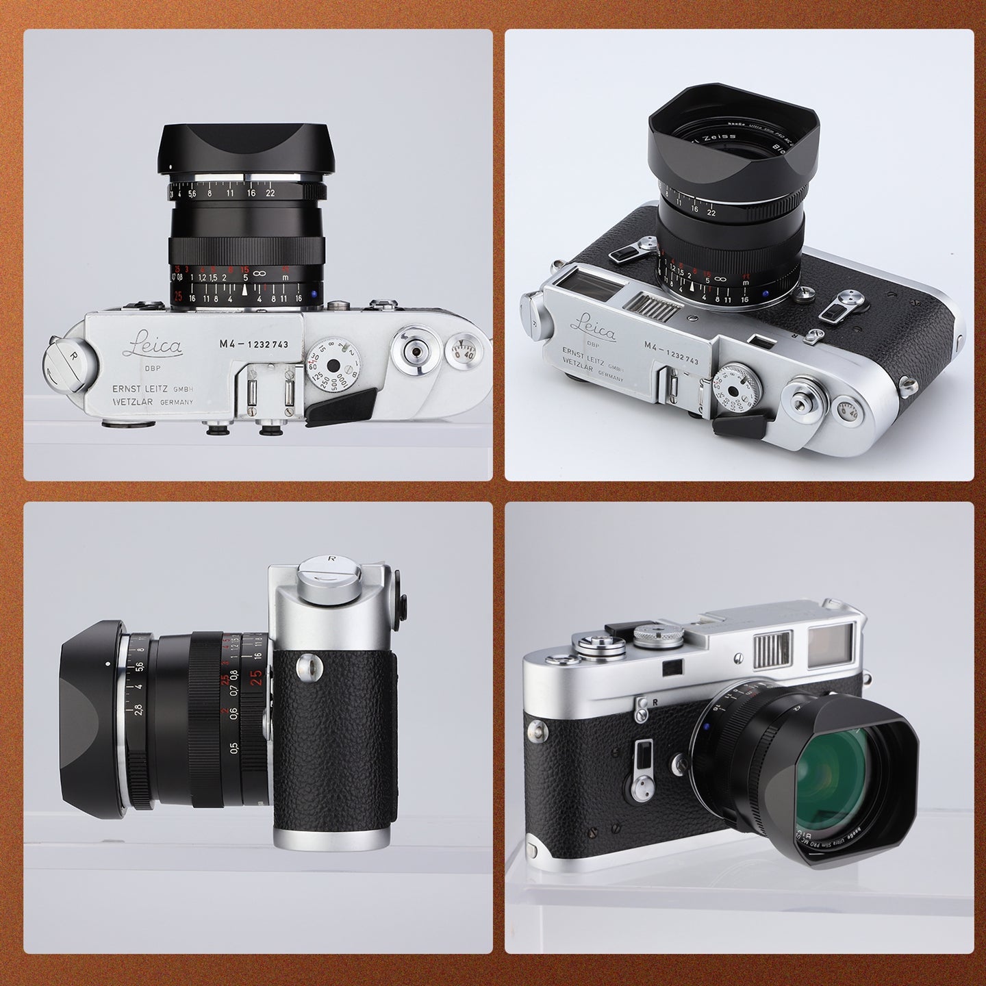 Haoge New Square Metal Lens Hood for Carl Zeiss C Sonnar T* 1.5/50 50mm f1.5 ZM, Biogon T* 2.8/25 25mm f2.8 ZM, 2.8/28 28mm f2.8 ZM Lens LH-ZV03-NB