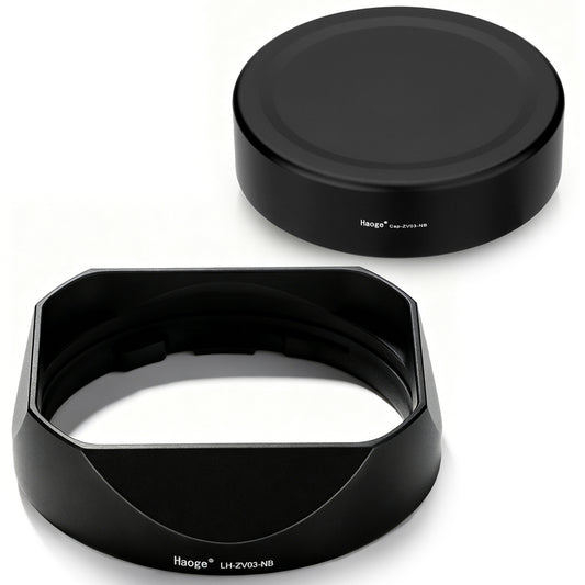 Haoge New Square Metal Lens Hood for Carl Zeiss C Sonnar T* 1.5/50 50mm f1.5 ZM, Biogon T* 2.8/25 25mm f2.8 ZM, 2.8/28 28mm f2.8 ZM Lens LH-ZV03-NB