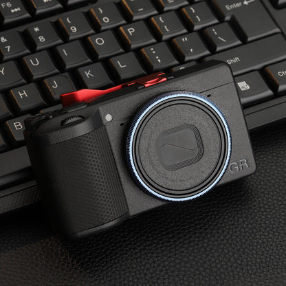 Haoge RRC-GR4-Blue Metal Decorate Ring Cap for RICOH GR IV Camera replaces GN-3