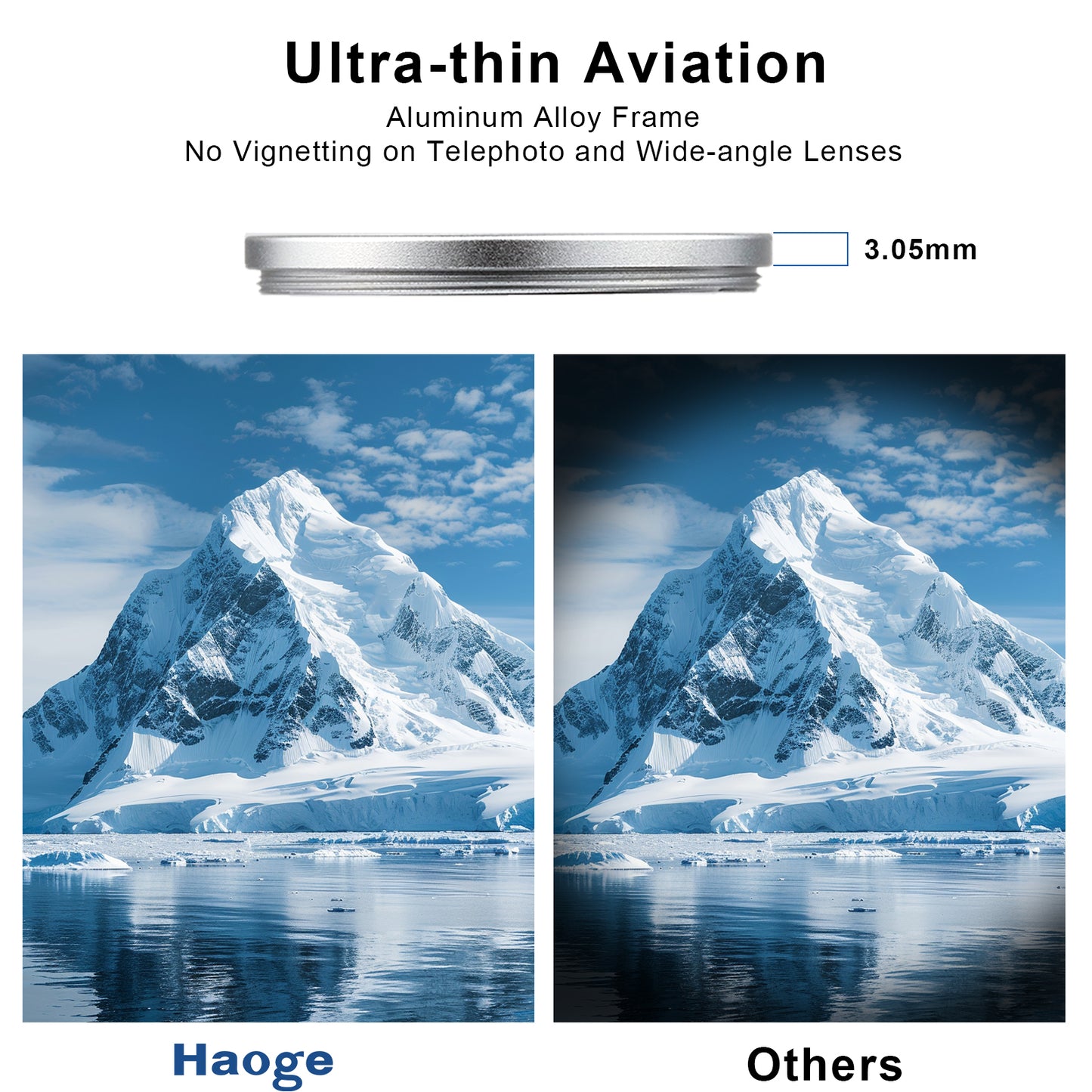 Haoge Silver 39/43/46/49mm MC UV Lens Protection Filter for Fujifilm Leica Canon Nikon Sony Minolta Pentax Olympus Panasonic Zeiss Digital Voigtländer Camera DSLR Lens