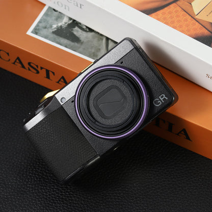 Haoge RRC-GR4-Violet Metal Decorate Ring Cap for RICOH GR IV Camera replaces GN-3