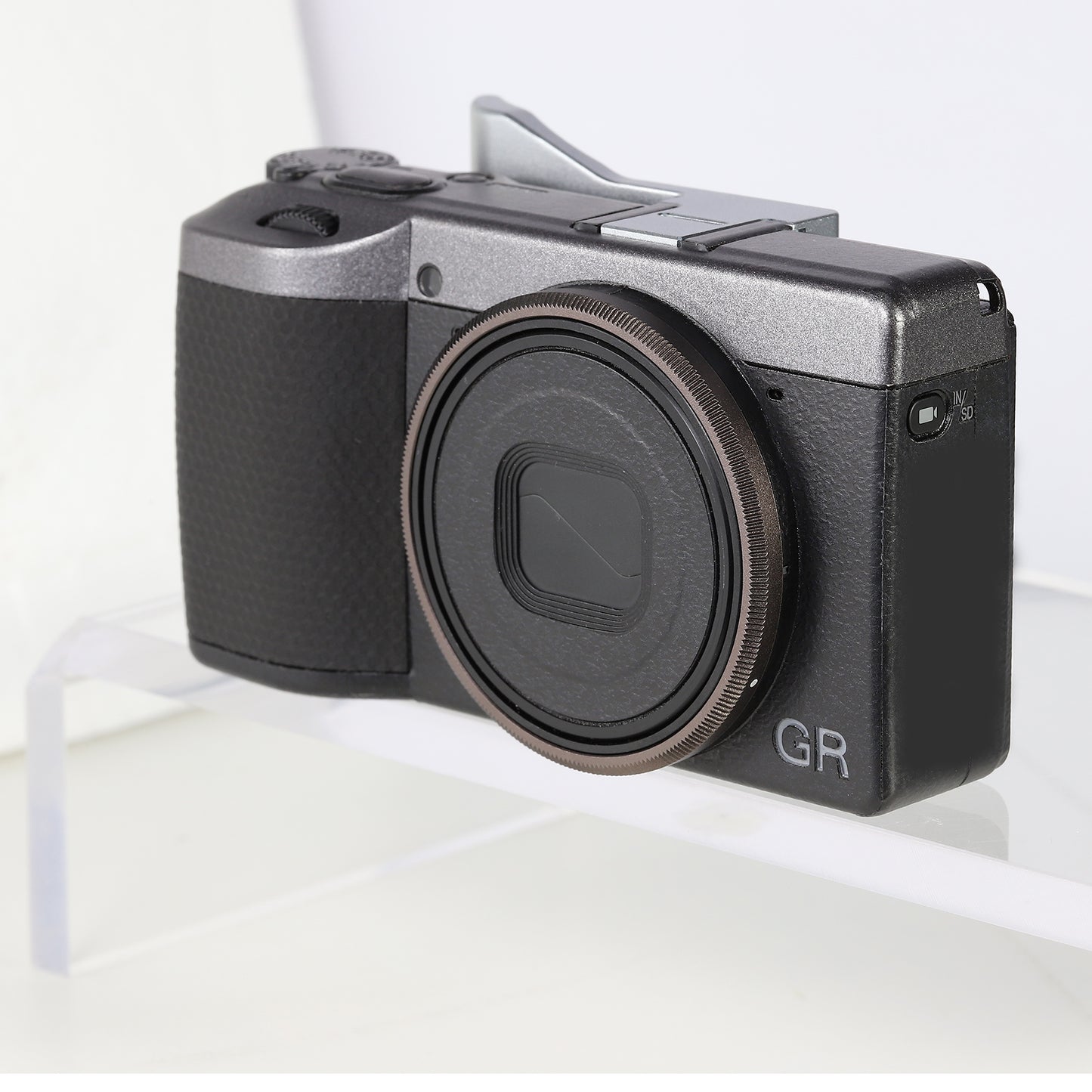 Haoge RRC-GR4-Brown Metal Decorate Ring Cap for RICOH GR IV Camera replaces GN-3