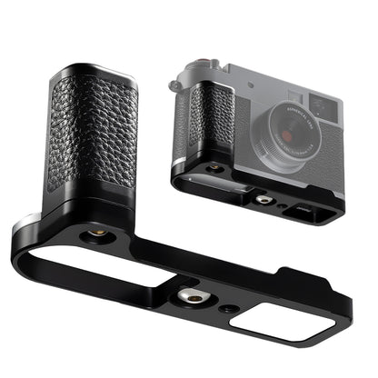 Haoge Camera Bracket Holder for Fujifilm X Half  Camera Body HandGrip X-Half L-Shape Grip Bracket Silver Quick-Release plate HG-XHALF-B