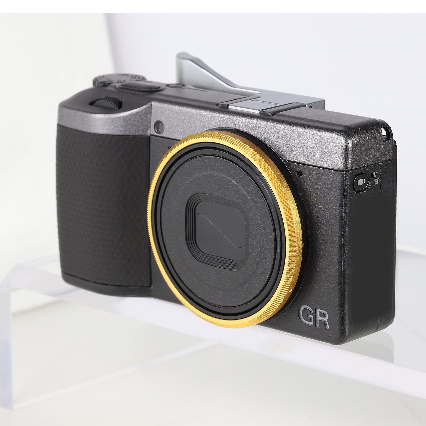 Haoge RRC-GR4-Yellow Metal Decorate Ring Cap for RICOH GR IV Camera replaces GN-3