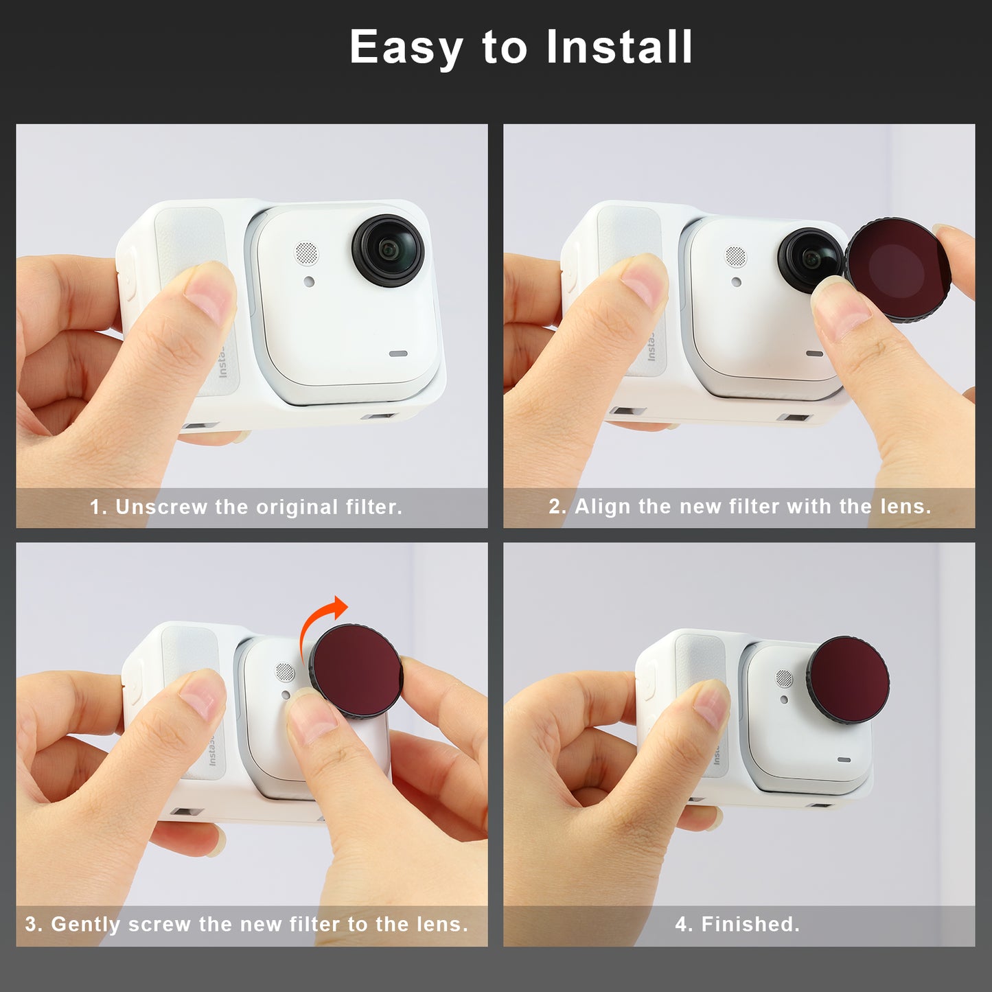 Haoge Star Filter for Insta360 GO Ultra, 6 Points Starlight Twinkle Starburst Sparkling Effect Lens Filter, Optical Glass/Multi-Coated Filters