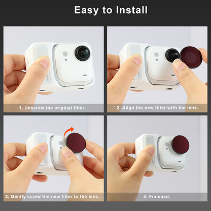 Haoge Star Filter for Insta360 GO Ultra, 6 Points Starlight Twinkle Starburst Sparkling Effect Lens Filter, Optical Glass/Multi-Coated Filters