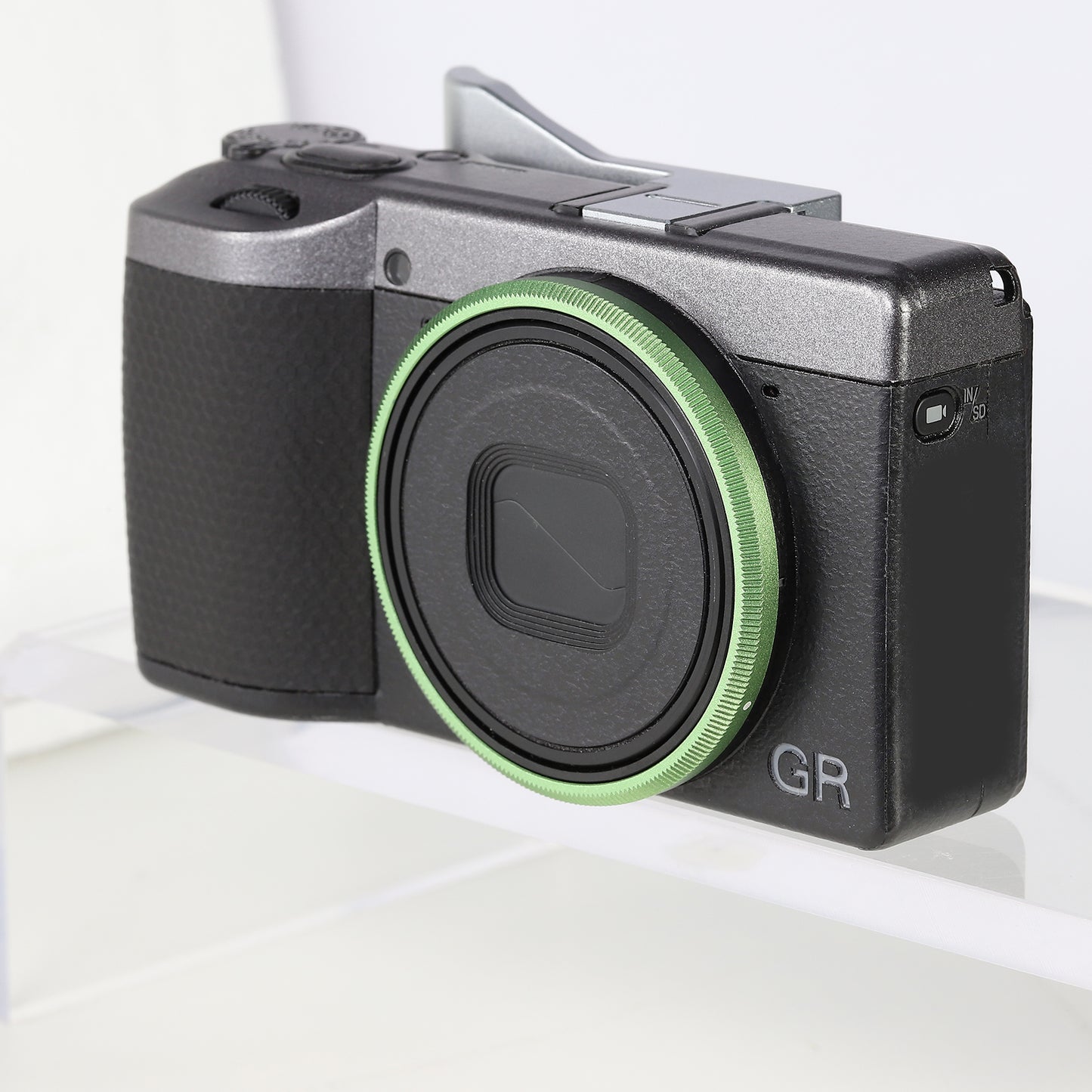 Haoge RRC-GR4-Green Metal Decorate Ring Cap for RICOH GR IV GR4 Camera replaces GN-3