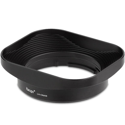 Haoge LH-OM45 Square Metal Lens Hood Shade for Olympus M. ZUIKO DIGITAL ED  45mm f/1.8 Lens 45/1.8