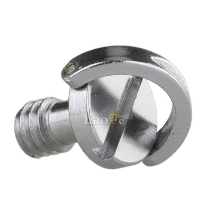 Haoge 1/4"-20 D-Ring Stainless Steel Mounting Fixing Screw for Camera Tripod Monopod Quick Release Plate