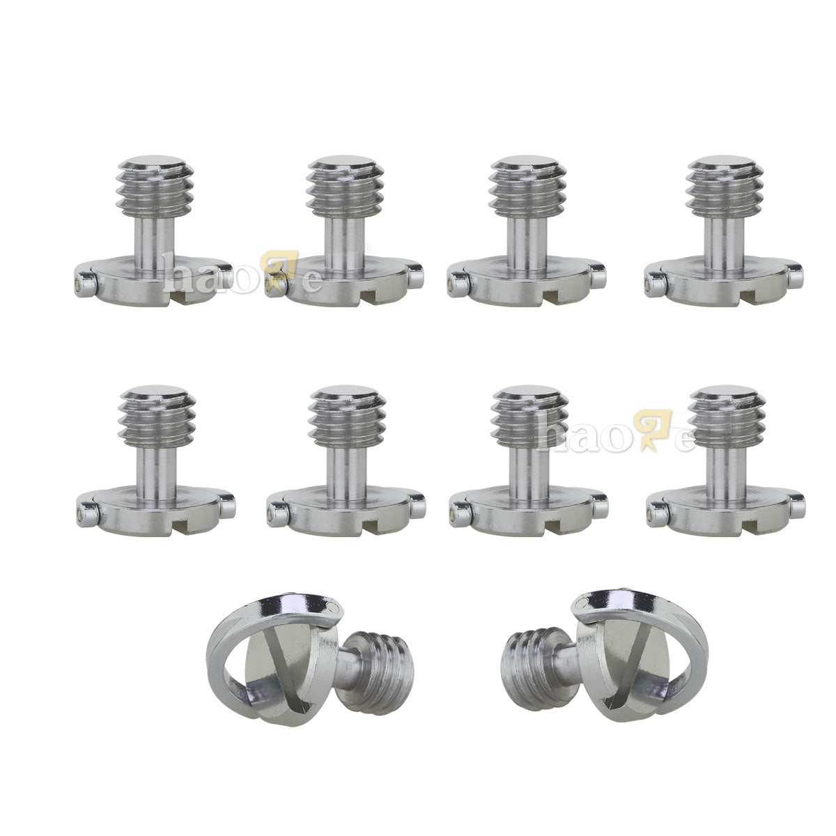 Haoge 3/8" D-Ring Stainless Steel Mounting Fixing Screw for Camera Tripod Monopod Quick Release Plate